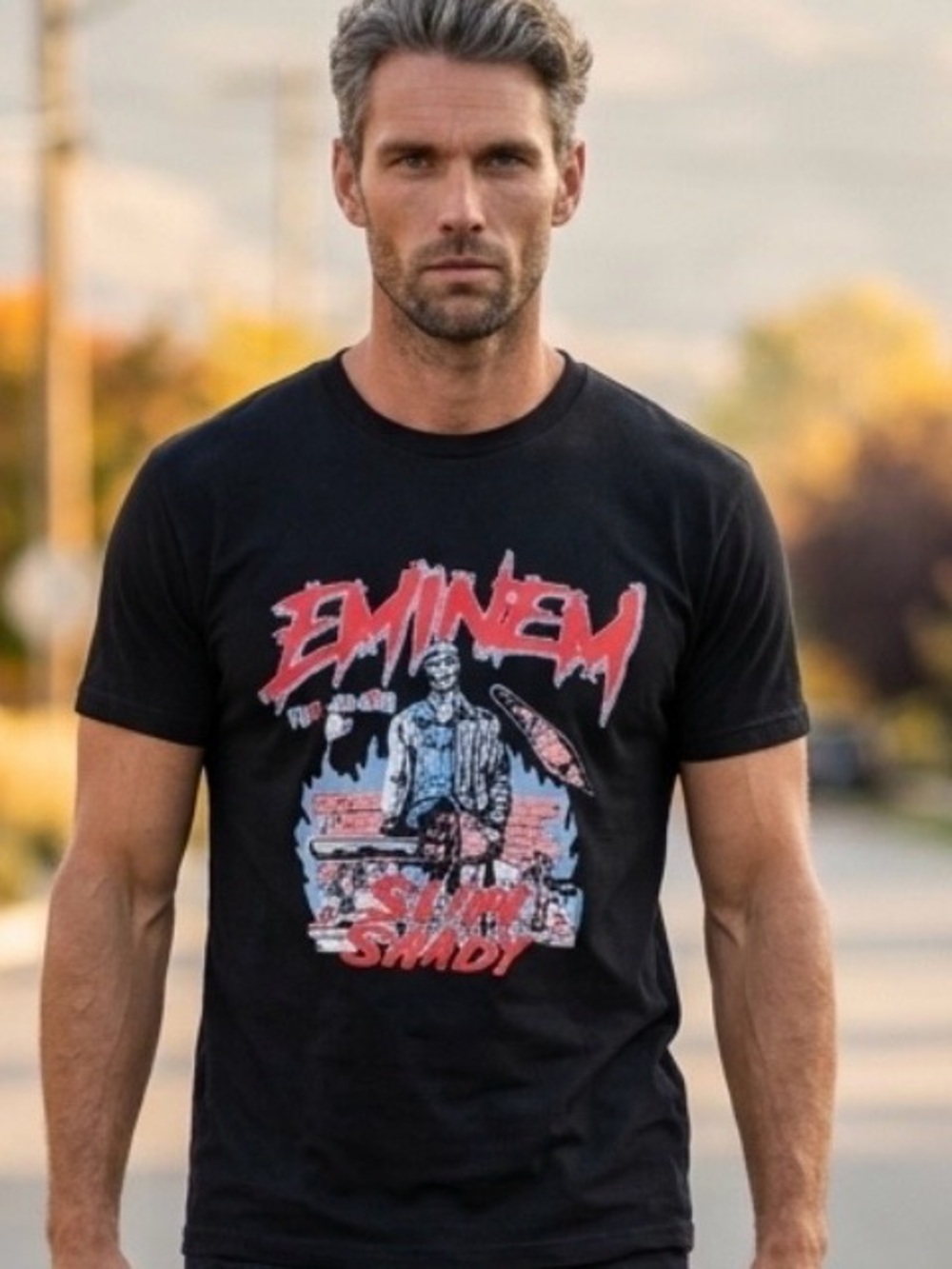 Eminem Black Graphic T Shirt